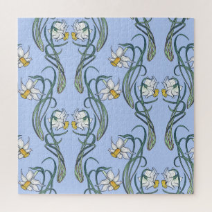 Daffodils Art: Nouveau Spring Jigsaw Puzzle