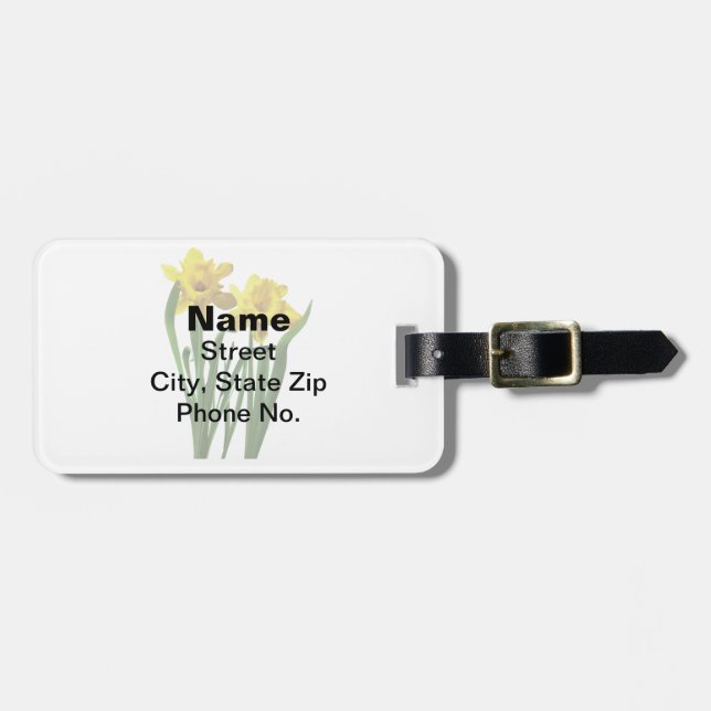 Daffodils At Attention Luggage Tag (Front Horizontal)