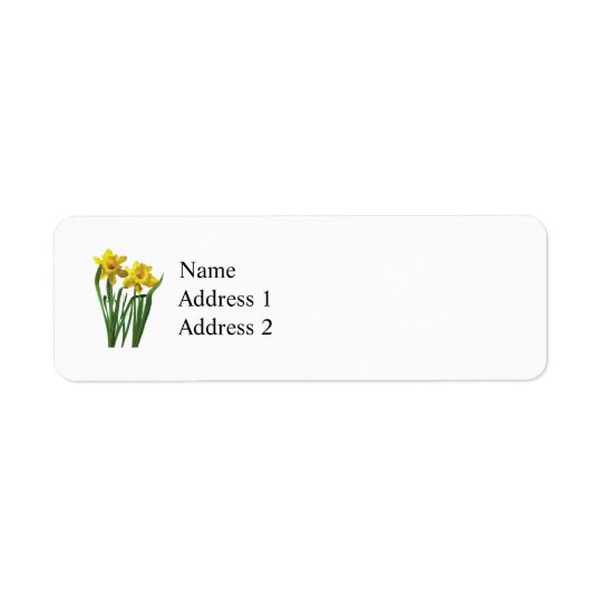 Daffodils At Attention Return Address Label