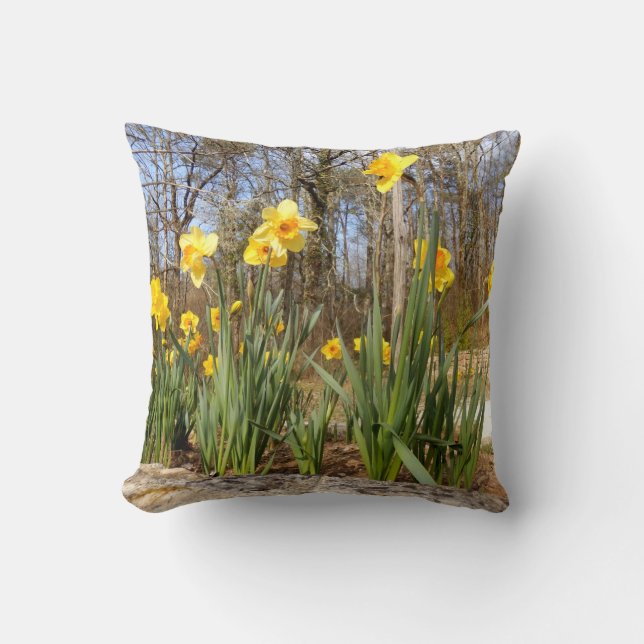 Daffodils at Easter Throw Cushion (Front)