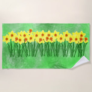 Daffodils Beach Towel