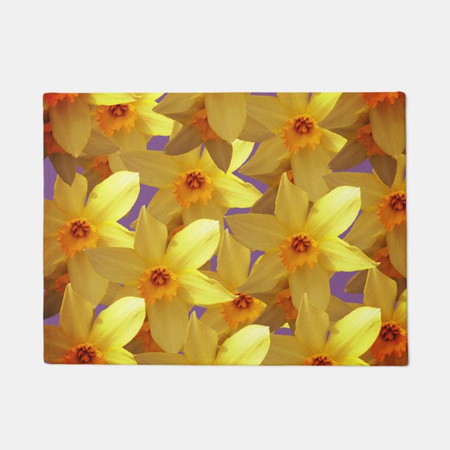 Daffodils Bloom Door Mat (Front)