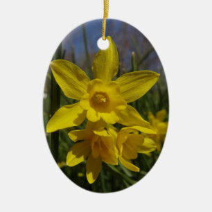daffodils ceramic tree decoration