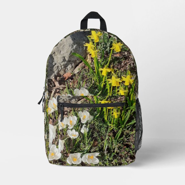 Daffodils & Crocus Printed Backpack (Front)