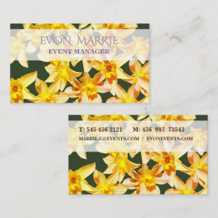 Daffodils floral Busines Card