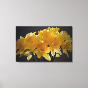 Daffodils Flower Canvas Photographic Art Print