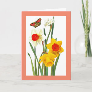 Daffodils Folded Thank You Card