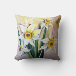 Daffodils for Spring and Easter Decor Cushion