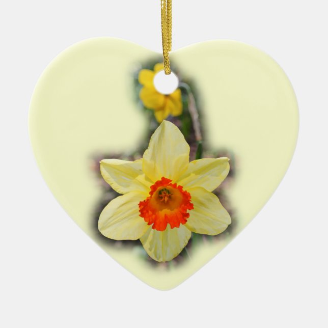 Daffodils for the cut... ceramic tree decoration (Front)