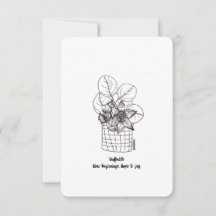 Daffodils, Good Luck, New Beginnings - Flat Card