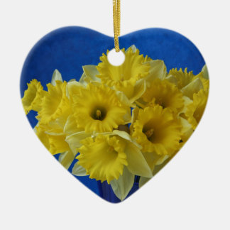 daffodils heart ornament