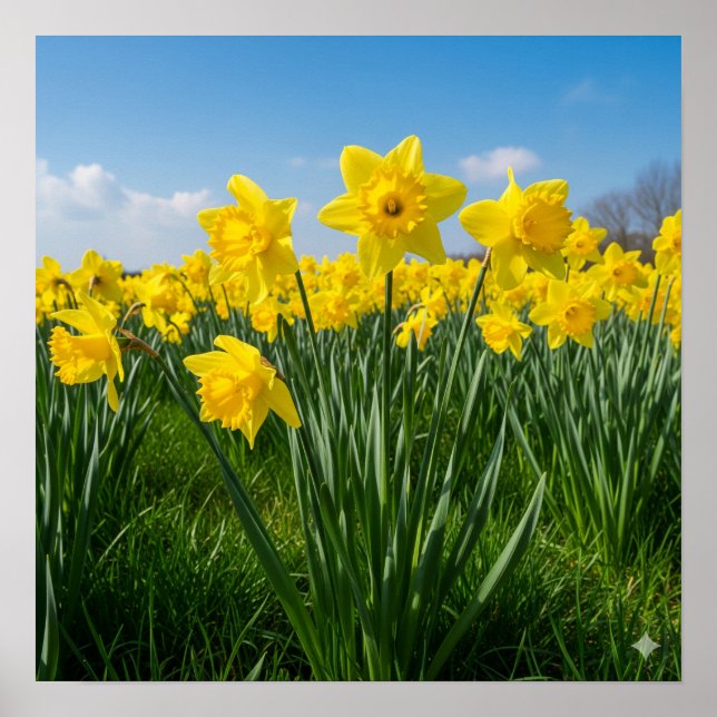 Daffodils in Bloom Poster (Front)