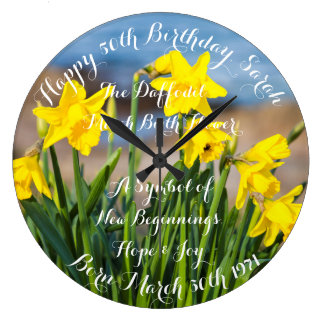 Daffodils in Springtime Acrylic Wall Clock