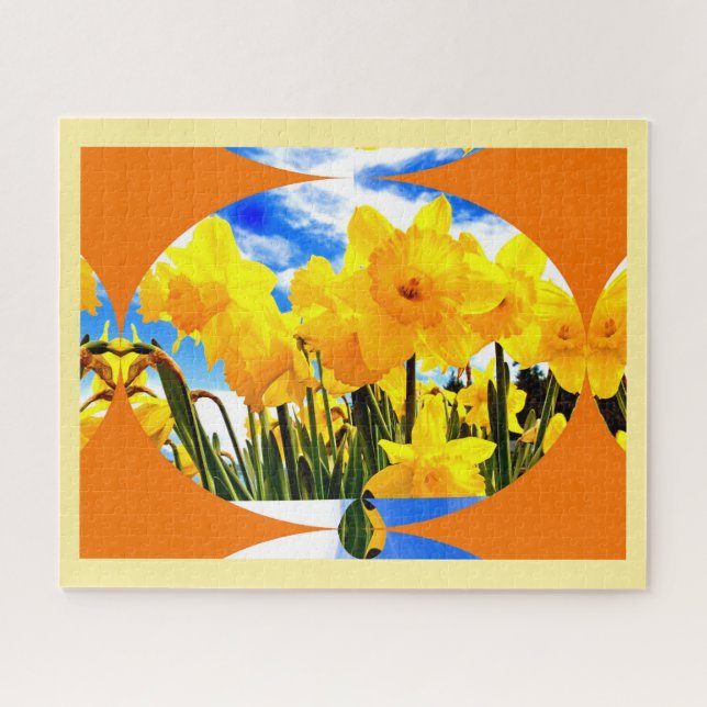 Daffodils in springtime jigsaw puzzle (Horizontal)