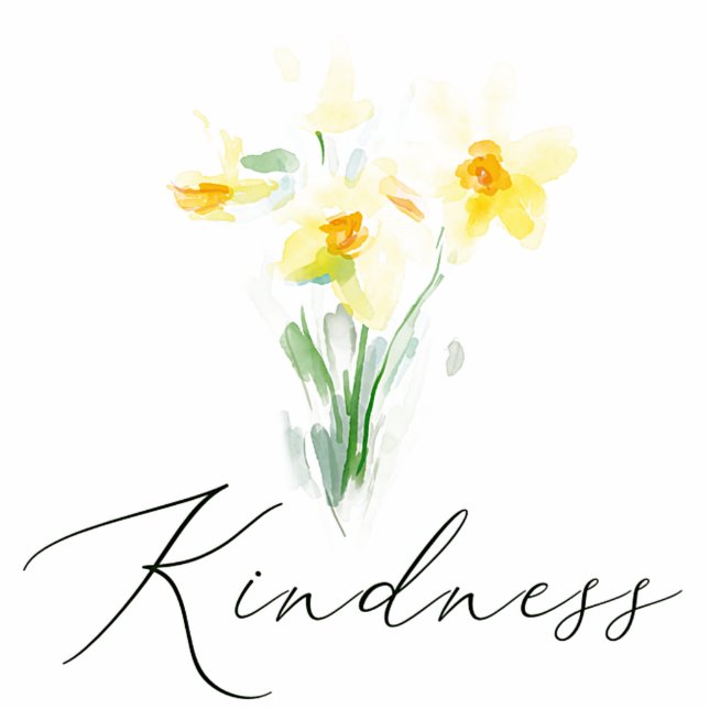 Daffodils kindness magnet photo sculpture magnet (Front)