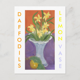 DAFFODILS LEMON VASE POSTCARD