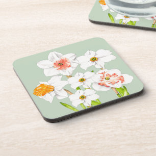 Daffodils on a Coaster Set