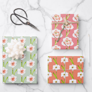 Daffodils on a Wrapping Paper Set (A)