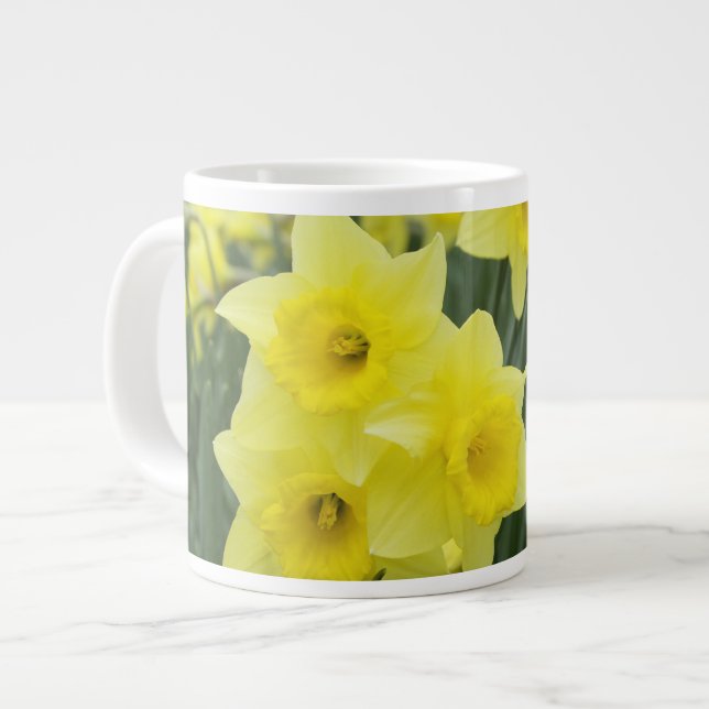 Daffodils RF) Large Coffee Mug (Front Left)