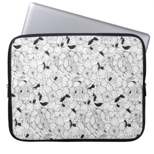 Daffodils spring floral pattern laptop sleeve