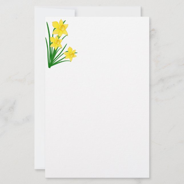Daffodils Stationery Paper (Front)