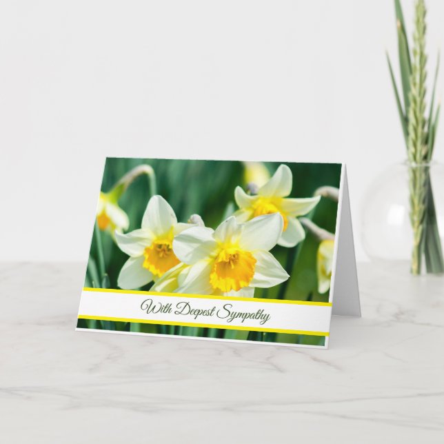 Daffodils Sympathy Card (Front)
