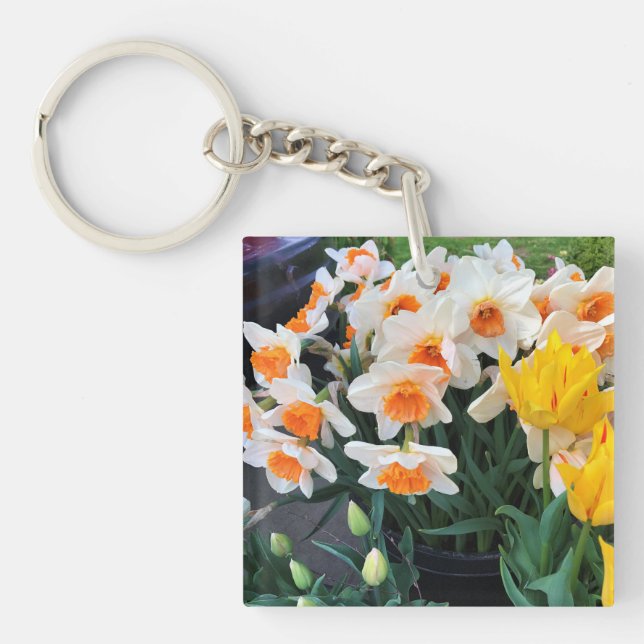 Daffodils & Tulips, Oregon Key Ring (Front)