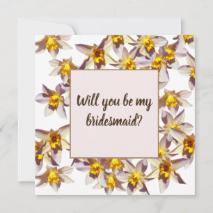 Daffodils Will you be my bridesmaid card