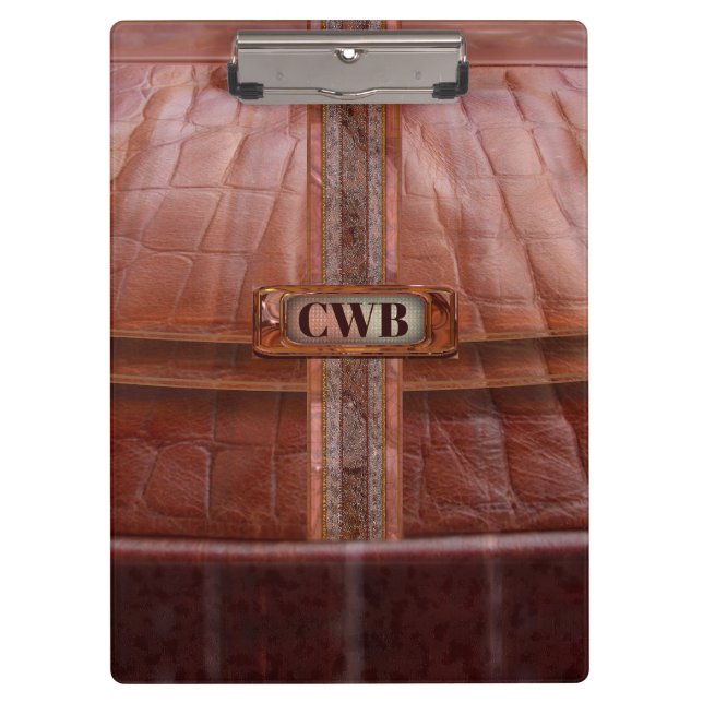 Daffy Cool Retro Beautiful Monogram Clipboard (Front)