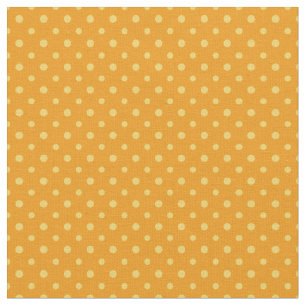 Daffy-down Dillies Yellow Polka Dots on Orange Fabric