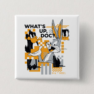 DAFFY DUCK™ & BUGS BUNNY™ Glitch 15 Cm Square Badge