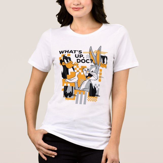 DAFFY DUCK™ & BUGS BUNNY™ Glitch Tri-Blend Shirt (Front)