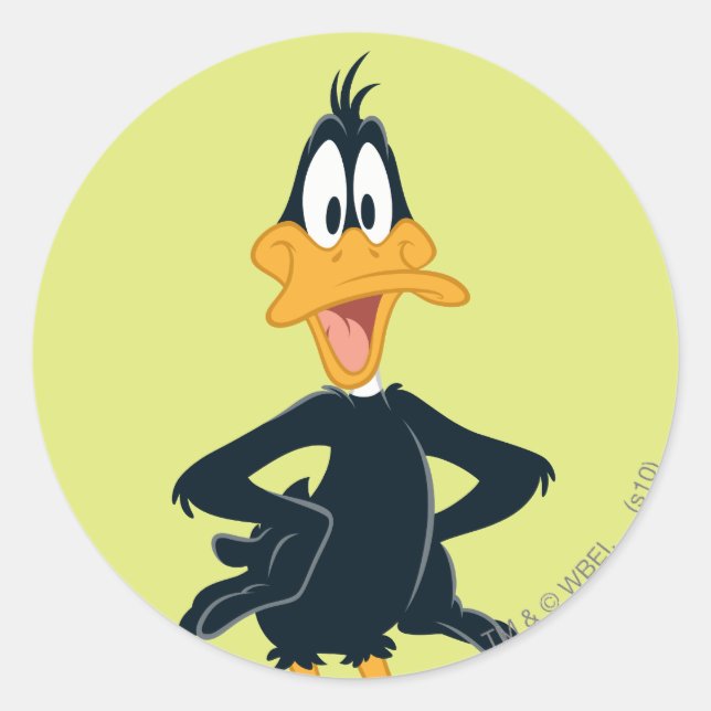 DAFFY DUCK™ CLASSIC ROUND STICKER (Front)