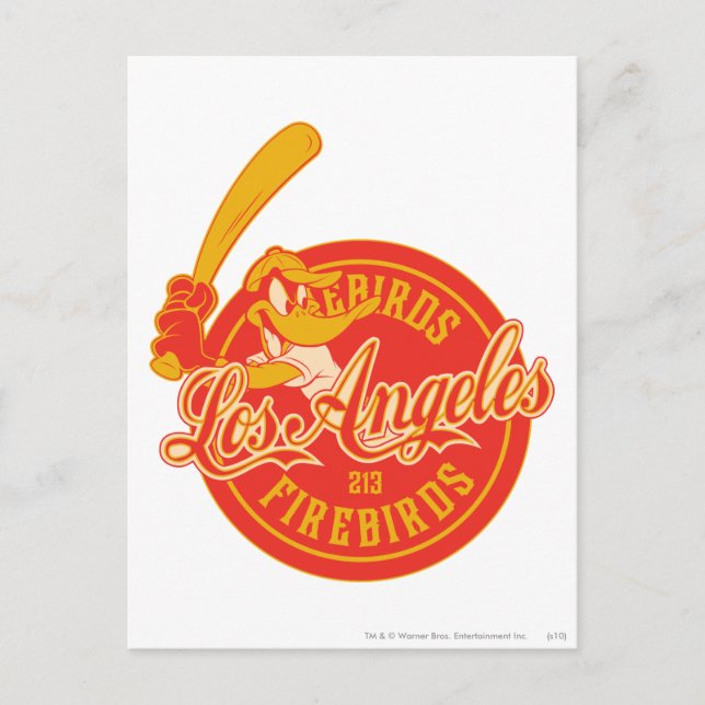 DAFFY DUCK™ Los Angeles Firebirds Logo Postcard (Front)