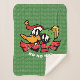 DAFFY DUCK™ & MARVIN MARTIAN™ "Ho Ho Ho!" Sherpa Blanket