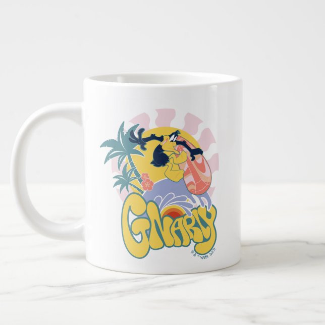 DAFFY DUCK™ Surfing - Gnarly Large Coffee Mug (Left)