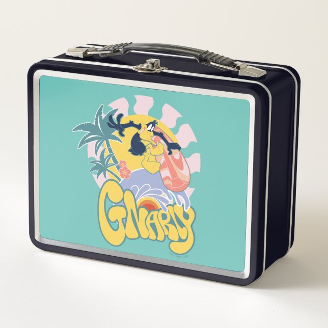 DAFFY DUCK™ Surfing - Gnarly Metal Lunch Box (Front)