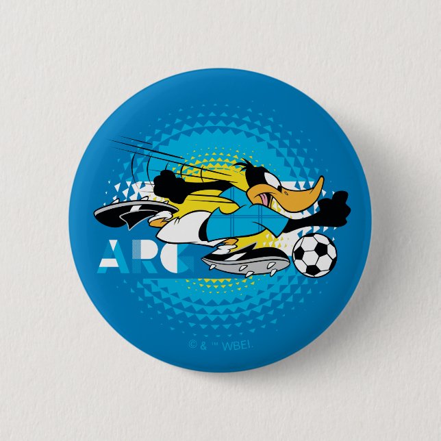 DAFFY DUCK™ Team Argentina Soccer Graphic 6 Cm Round Badge (Front)