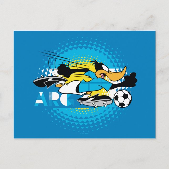 DAFFY DUCK™ Team Argentina Soccer Graphic Postcard (Front)