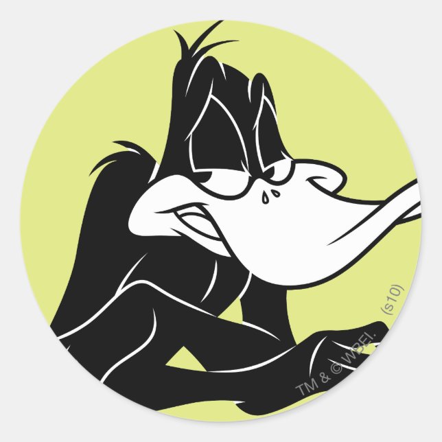 DAFFY DUCK™ Up Close Classic Round Sticker (Front)