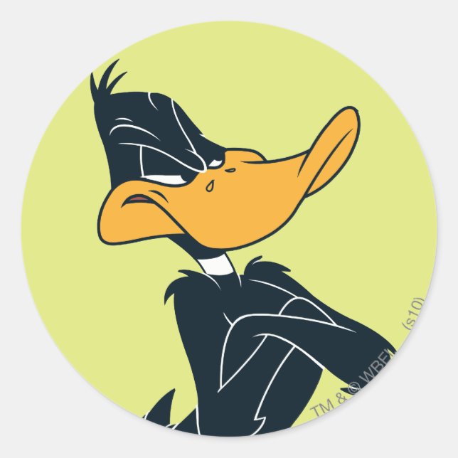 DAFFY DUCK™ with Arms Crossed Classic Round Sticker (Front)