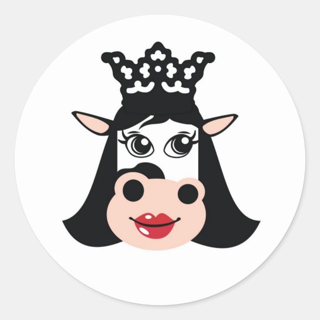 Daft Cows Classic Round Sticker (Front)