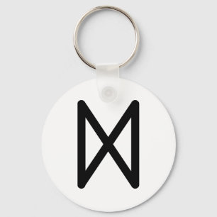 DAGAZ Nordic rune (Day, Awakening, Breakthrough) Key Ring