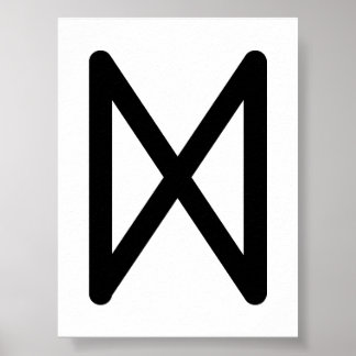 DAGAZ Nordic rune (Day, Awakening, Breakthrough) | Poster