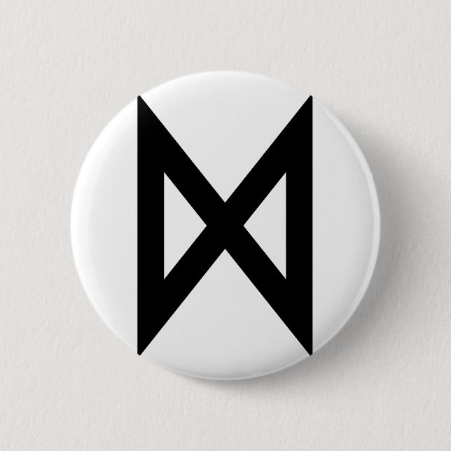 DAGAZ RUNE 6 CM ROUND BADGE (Front)