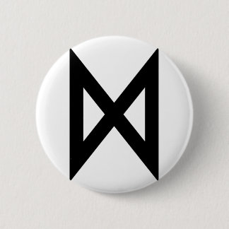 DAGAZ RUNE 6 CM ROUND BADGE