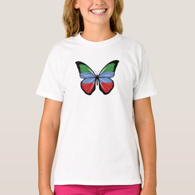  Dagestan Butterfly Flag T-Shirt (Front)