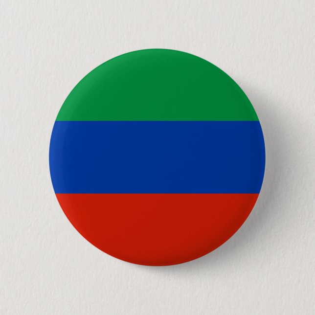 Dagestan Flag 6 Cm Round Badge (Front)
