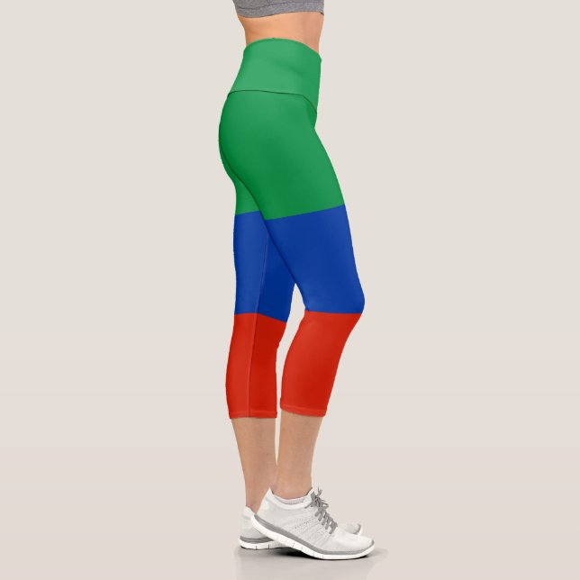 Dagestan Flag Capri Leggings (Right)