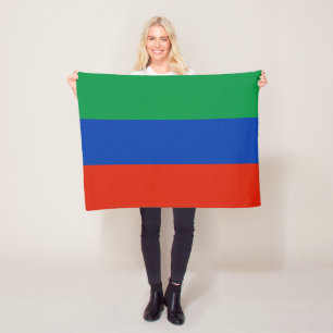 Dagestan Flag Fleece Blanket